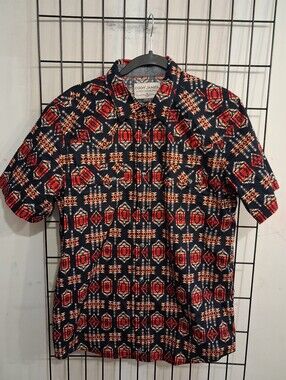 Cody James Axe Throw Southwestern Print Short Sleeve Snap Western Shirt